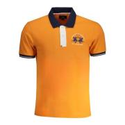 Orange Polo Shirt med korte ærmer