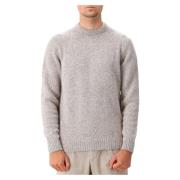 Grå Crew Neck Strik Sweater