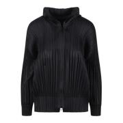 Plisseret Polyester Hoodie FW24 Stil