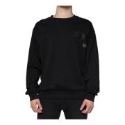 Sort Bomuld Logo Sweatshirt