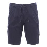 Blå Cargo Linned Bomuld Shorts