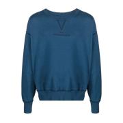 Blå Bomuld Sweatshirt Sweaters Hoodies