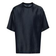 Blå Elegant Kortærmet T-shirt