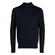 Elegant Blå Uld Sweater