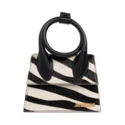 Zebra Print Foldover Taske