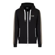 Sort Zip Hoodie Stilfuldt Sportstøj