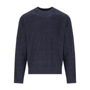 Navy Blue Monogram Crewneck Jumper