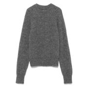 Grå Melange Crew Neck Sweater