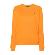 Orange sweatshirt med logo