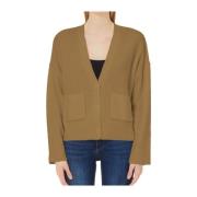 Brun Lommet Dame Cardigan