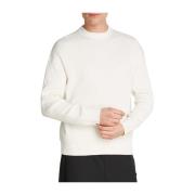 Ivory Ribbed Sweater Linear Style