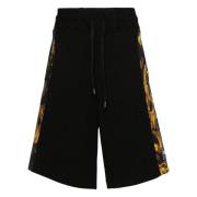 Sort vandfarveprint casual shorts