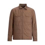 Let Polstret Nylon Overshirt Beige