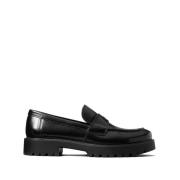 Sort Læder Slip-On Flats