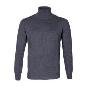 Herre Turtleneck Sweater. Let uld, silke, cashmere. Fremstillet i Ital...