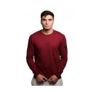 Bordeaux Bomuld Uld Sweater Exmoor Model