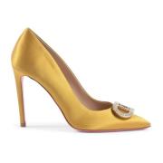 Gul Satin Krystal Logo Pumps