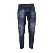 Herre Carrot Fit Jeans, Lav Talje, Produceret i Italien