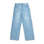 Wide Leg Denim Jeans i Blå