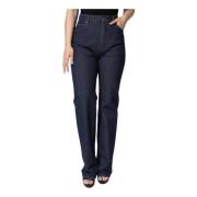 Mørkeblå High Waist Denim Jeans