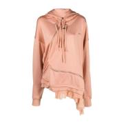 Beige Casual Sweatshirt Bomuld Viskose