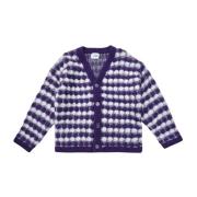 Mohair Knit Oversize Cardigan i Viola