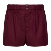 Luksus Bordeaux Bomuld Boxershorts