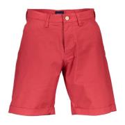 Røde Bermuda Shorts med 5 Lommer