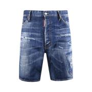 Herre højtaljede denim shorts