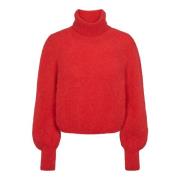 Alpaca Rollneck Sweater Lipstick Red