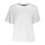 Slim Fit T-Shirt med Logo Print til Kvinder