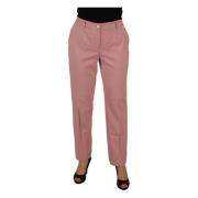 Chic MidWaist uldbukser i pink