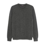 Kashmir Strik Rund Hals Sweater