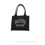 Canvas Tote Taske med Front Logo