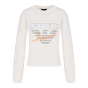 Bomulds Sweatshirt med Multifarvet Logo