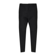 Sort Tapered Leg Crop Bukser