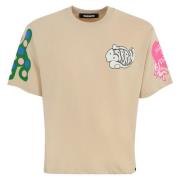 Bomulds T-shirt med Logo Print