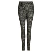 Mesh Leggings Sort Stilfuldt Print