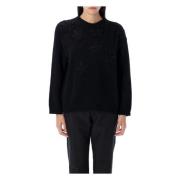 Broderet uld sweater Nero AW24