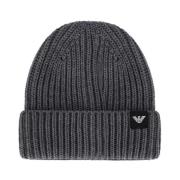 Mørkegrå Ribstrikket Beanie