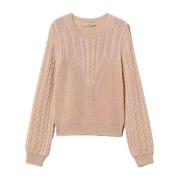 Fletstrik Sweater i Brun