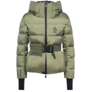 Grøn Teknisk Nylon Puffer Frakke