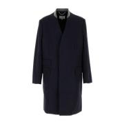 Midnight Blue Wool Coat