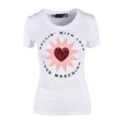 Hvid T-shirt fra Love Moschino Collection