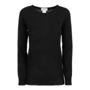 Sort Uld Cashmere Crew Neck Sweater