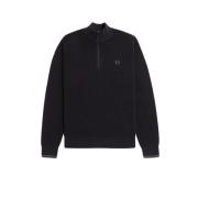 Waffle Stitch Half Zip Sweater Sort