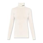 Turtleneck sweater med logo