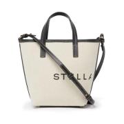 Logo Print Canvas Mini Tote Bag