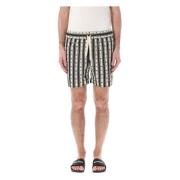 Sort/hvid Stribet Shorts