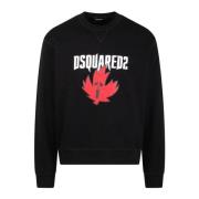 Horror Maple Leaf Grafisk Sweatshirt